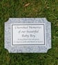  Grey Granite Baby Infant Memorial Plaque Flat Grave Stone Marker Headstone - Image 2