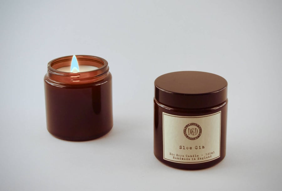 Eco soya scented candle - Sloe gin & Blackberry 120 ml