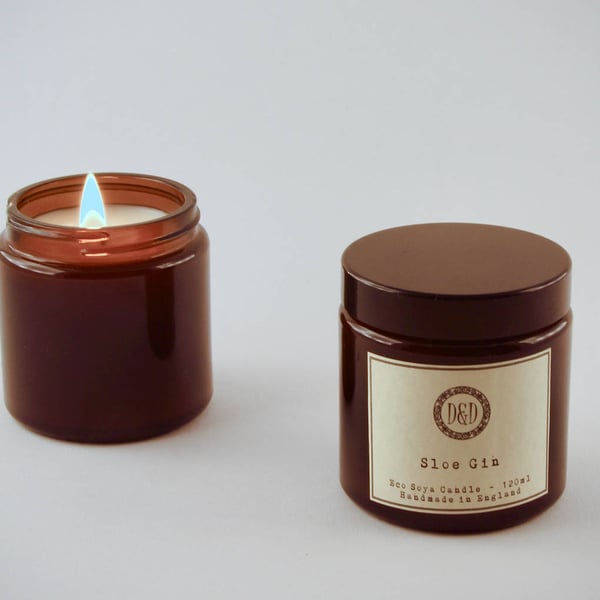 Eco soya scented candle - Sloe gin & Blackberry 120 ml