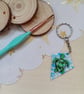 Wooden kite shaped turtle keyring  - Image 1