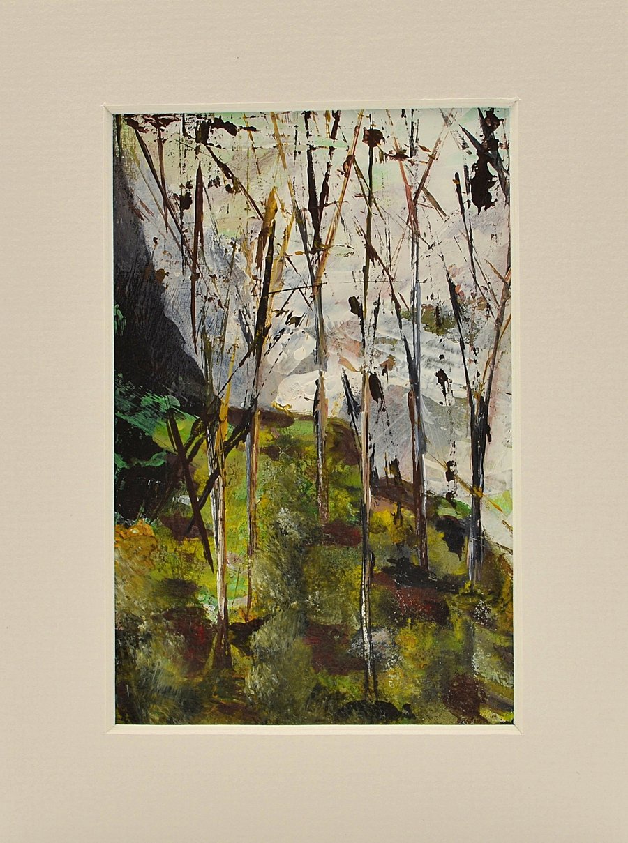 Small Mounted Painting of a Scottish Landscape