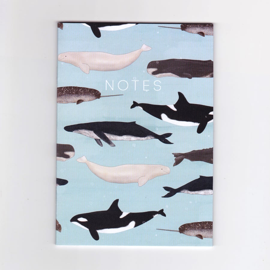 A6 Mini Notebook - Whales