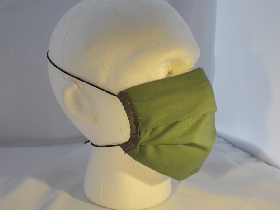 Adult Fabric Face Covering - Plain Sage Green
