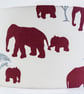 drum round table-lamp lampshade elephants baby elephant family Africa African   - Image 2