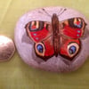 Butterfly hand painted rock