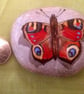 Butterfly hand painted rock - Image 1