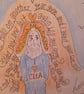 Small Prophets inspired original drawing measures 15cm by 21cm 
