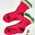 Watermelon vegan socks in luxury organic pima cotton