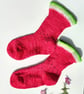 Watermelon vegan socks in luxury pima cotton