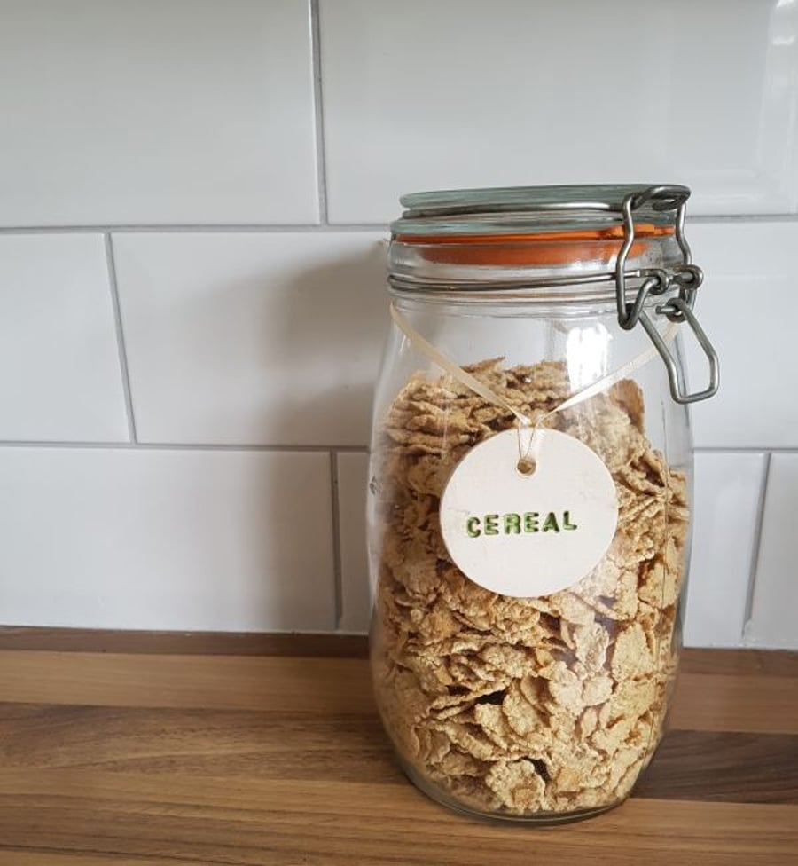 Personalised Bespoke Ceramic Pantry Jar Labels Tags