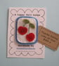 Badge, brooch, handmade cherry pin badge can be personalised - Image 2
