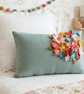 Luxury Handmade Felt Flower Bouquet Cushion - Floral Throw Pillow - Home Decor