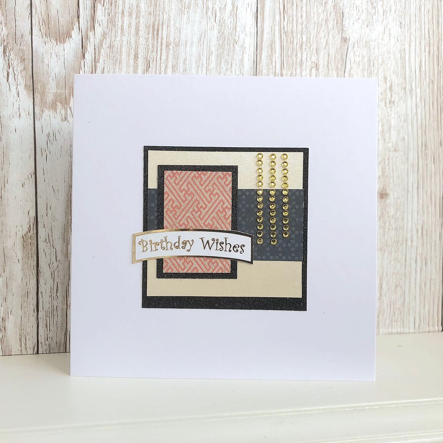 Handmade birthday card - male, son, husband, dad, brother, boyfriend, tartan