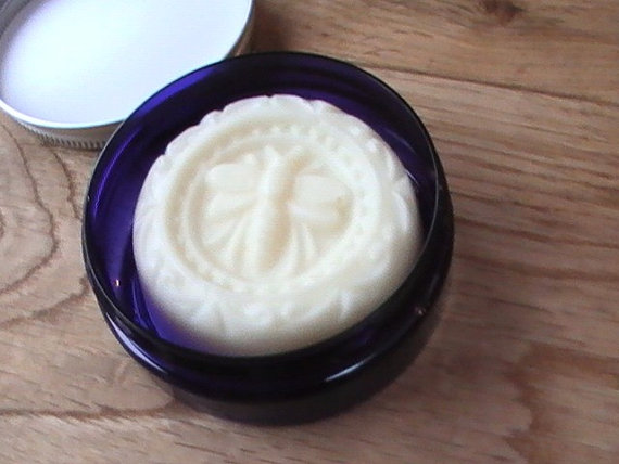 Natural Lotion Bar with Pure Beeswax, Lemon Vanilla, Solid Hand Cream