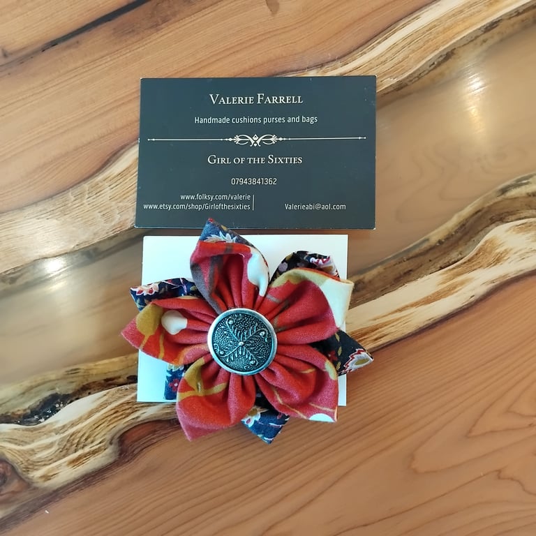 Fabric  Flower Brooch