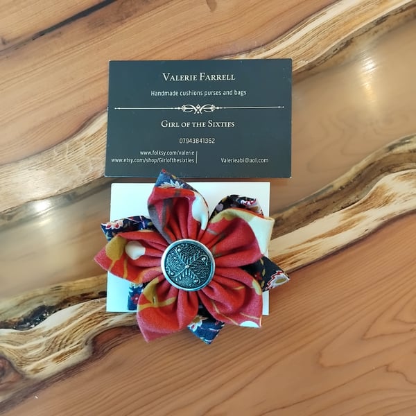 Fabric  Flower Brooch