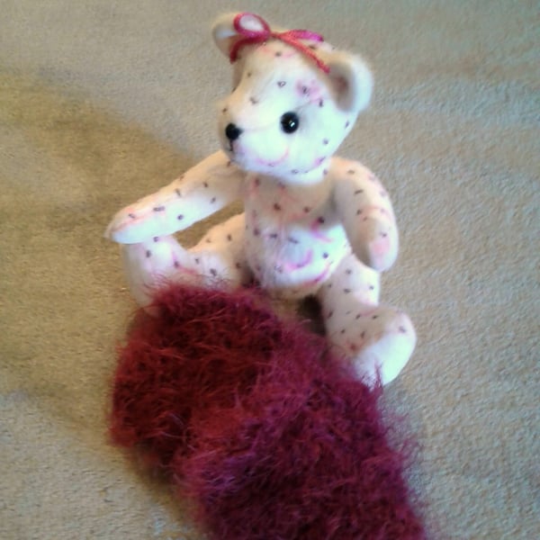 Belle, an 8" collectable bear with 'party fever' Perfectly imperfect