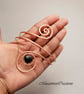 Copper wire Armlet, upper arm cuff, bracelet cuff, black agate - Image 2