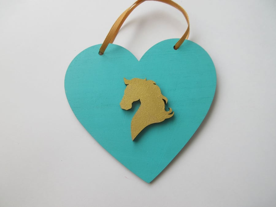 Horse Love Heart Hanging Decoration Valentine Pony