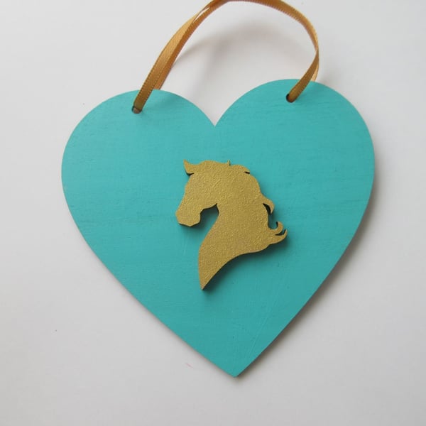 Horse Love Heart Hanging Decoration Valentine Pony