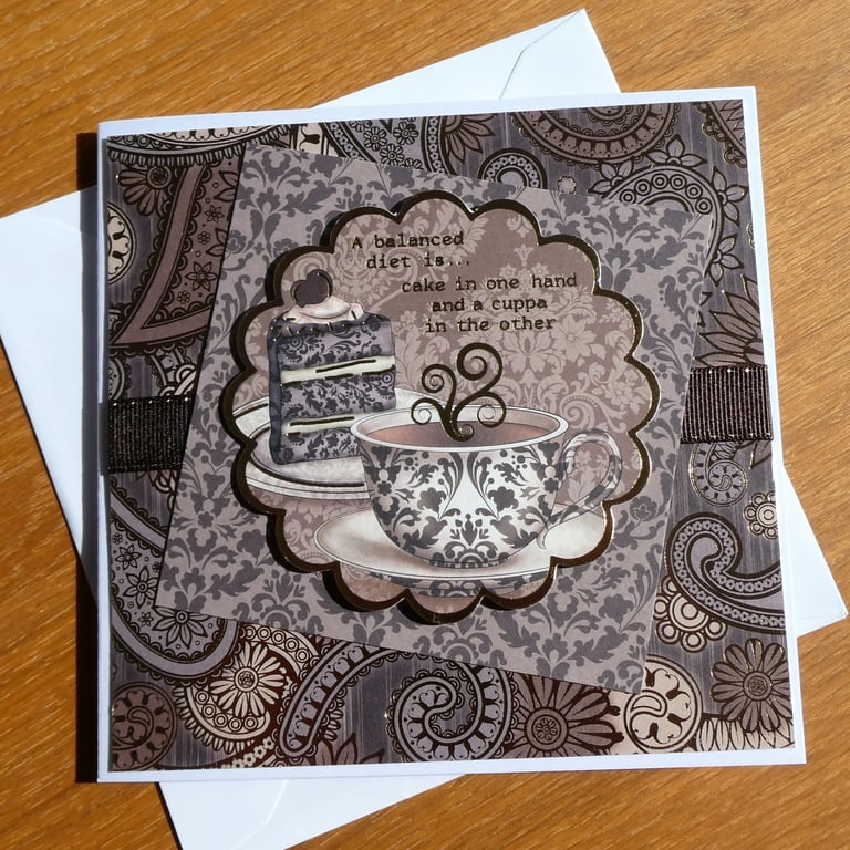 Tea and Cake Birthday Card