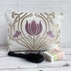 Art Nouveau Style Toiletry Bag in Lalique Amethyst Fabric