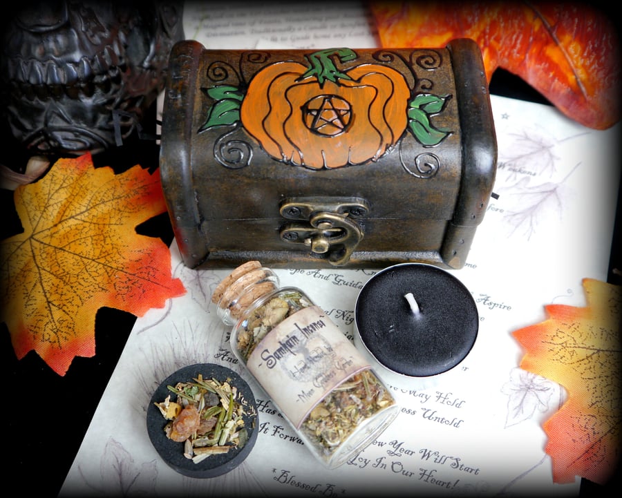 Witches Samhain Spell Chest Blessing Incense Celebration Ritual for Halloween