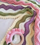 Crochet Baby Blanket Ripple Stripe Pram Size