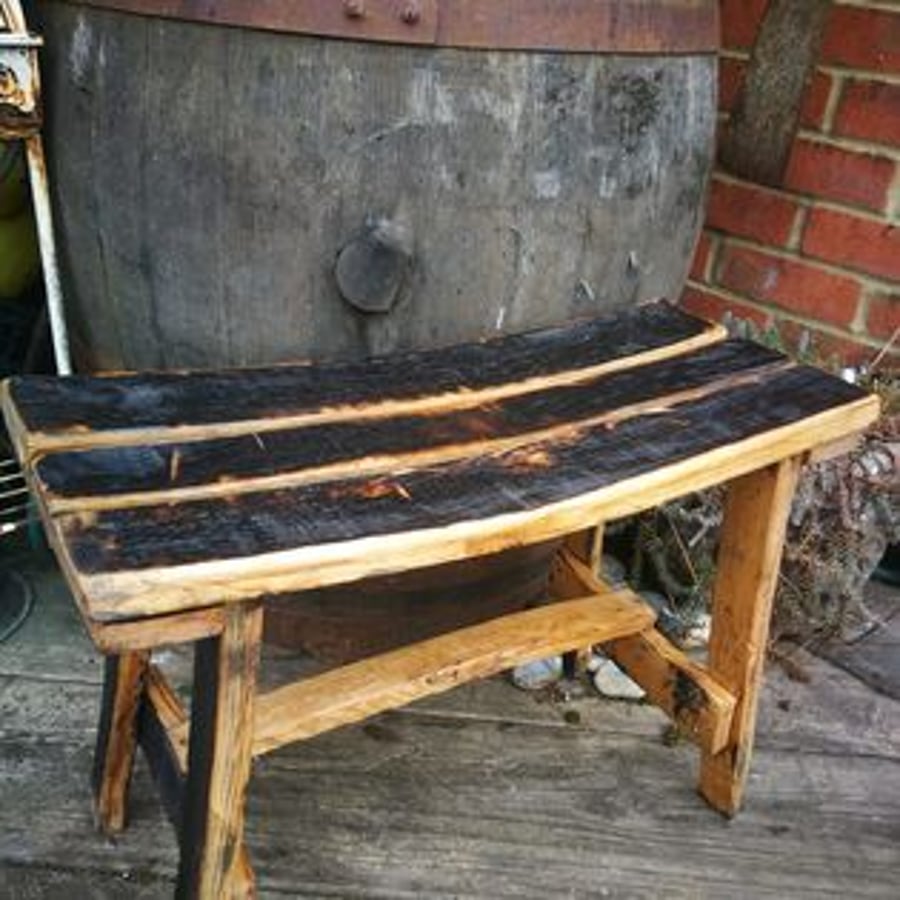 Whiskey Barrel Mini Bench
