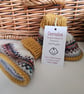 Designer Fairisle 90% % 100% Merino Wool Booties 3-9 months size - Image 5