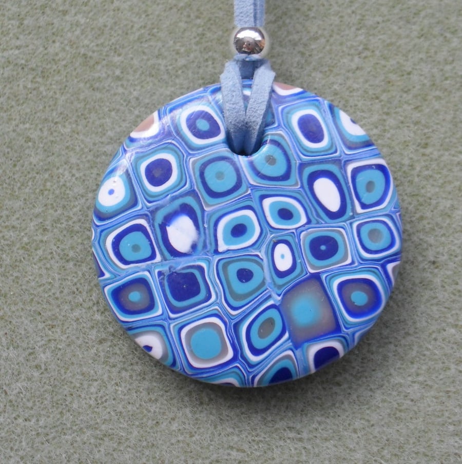 Polymer Clay Pendant Retro