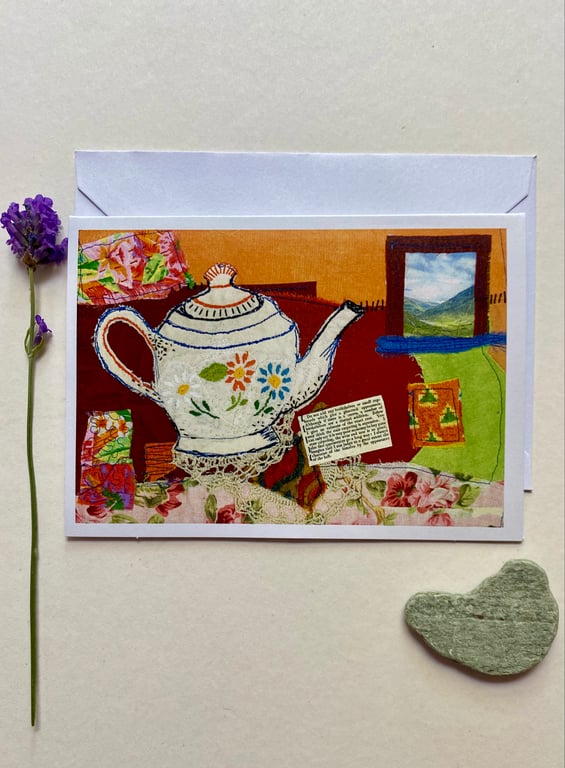 Tea, anyone? Original art print greeting card