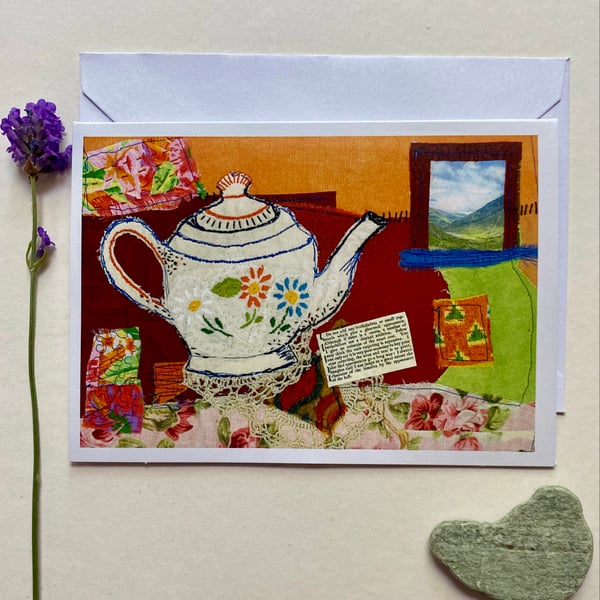 Tea, anyone? Original art print greeting card