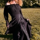 Cotton Lace Layered Wrap Skirt - Gothic Boho Witchy Alternative Clothing 
