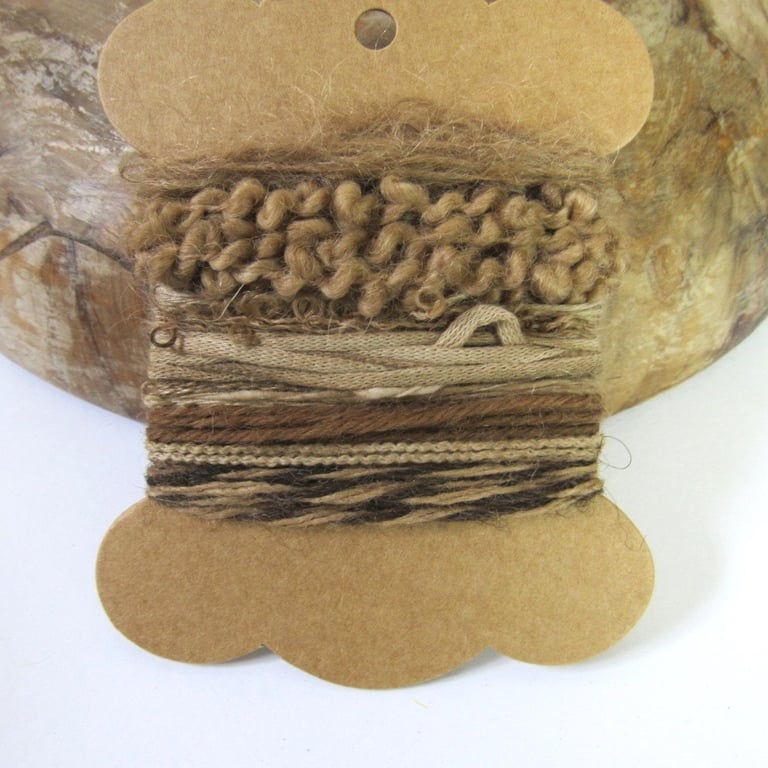 Small Walnut Natural Dye Textured Thread Pack