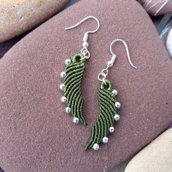 Macrame Angel Wing Earrings 