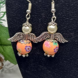Orange Angel Earrings