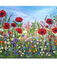 Original Painting: "Poppyland" on 18 x 14" box canvas
