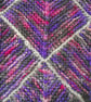 Shawl, Scarf, Wrap, Knitted Handspun Dyed, Purple, Pink & Grey, Merino - Image 5