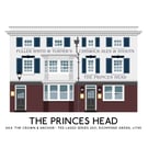 PRINCES HEAD AKA 'CROWN & ANCHOR' PUB, Ted Lasso Series,Richmond Green, A4 Print