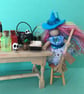 Rainbow And Blue Witch Doll Hanging Decoration, Witch Core, Halloween Decoration