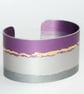 Grey and pink landscape cuff