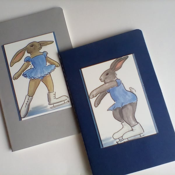 Mini Notebook Set Featuring Rabbits