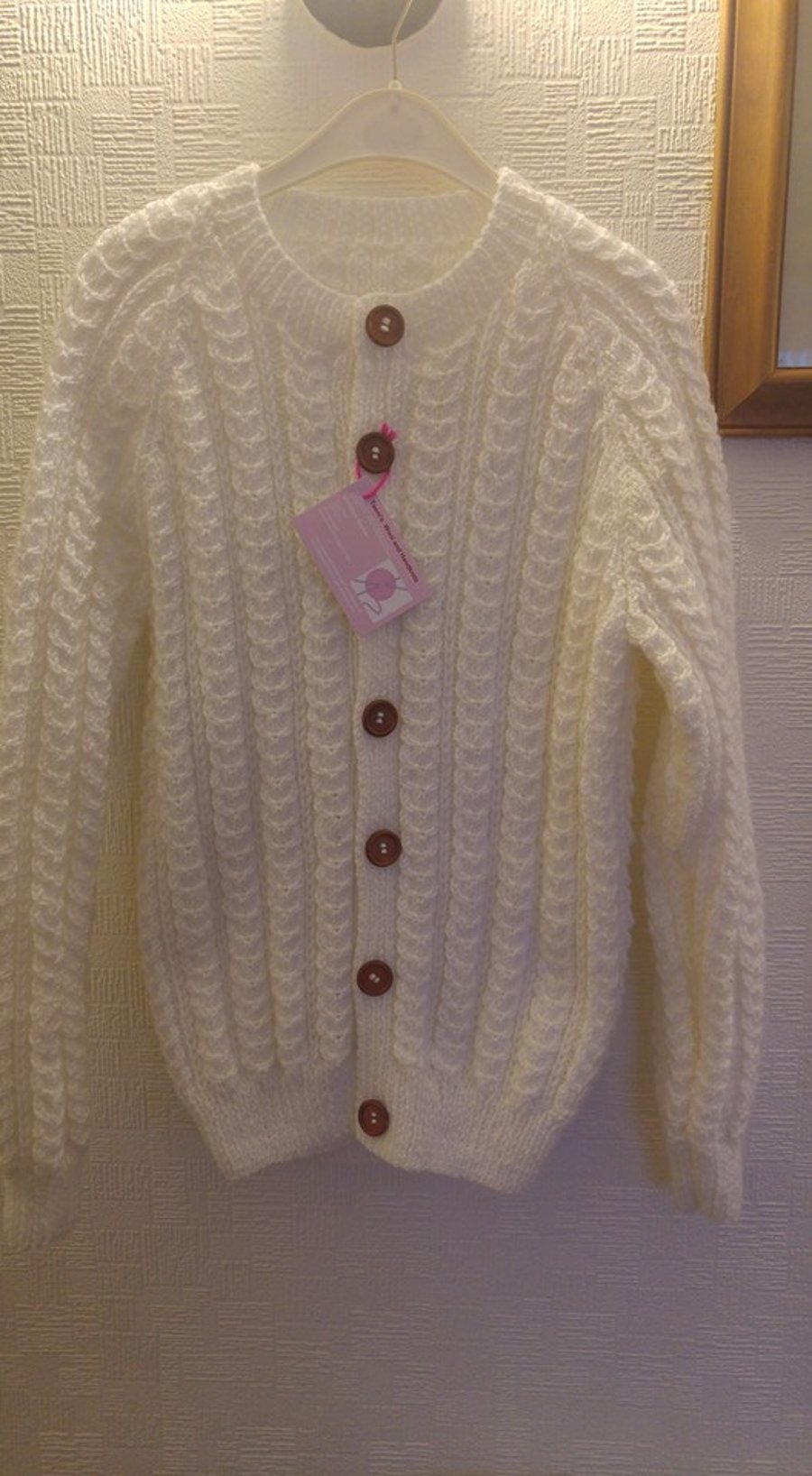 Ladies aran cardigan