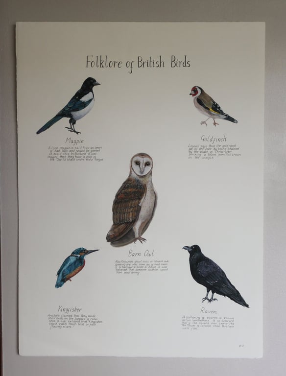 The Folklore of British Birds - Original Fine Art