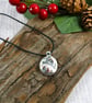 Silver Nugget Necklace or Wrap Bracelet on Waxed Cord with Copper Accents - Image 2