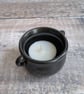 Small ceramic cauldron tealight, satin black glaze - Image 3