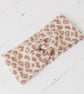 SAMPLE Leopard twist headband - ecru and camel (small size)