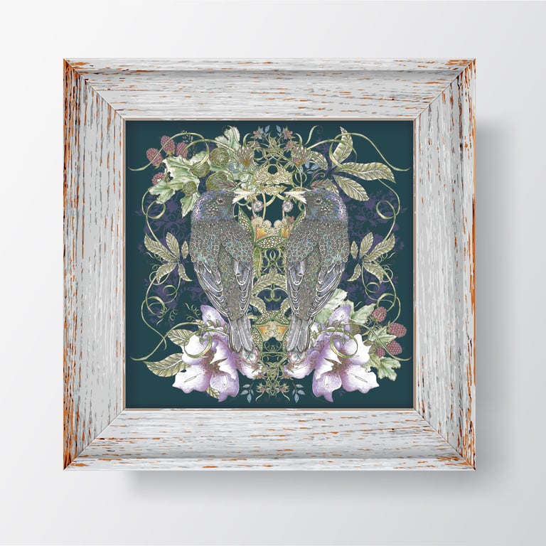 Natural World Starlings  Art Print 12 x 12” (unframed)