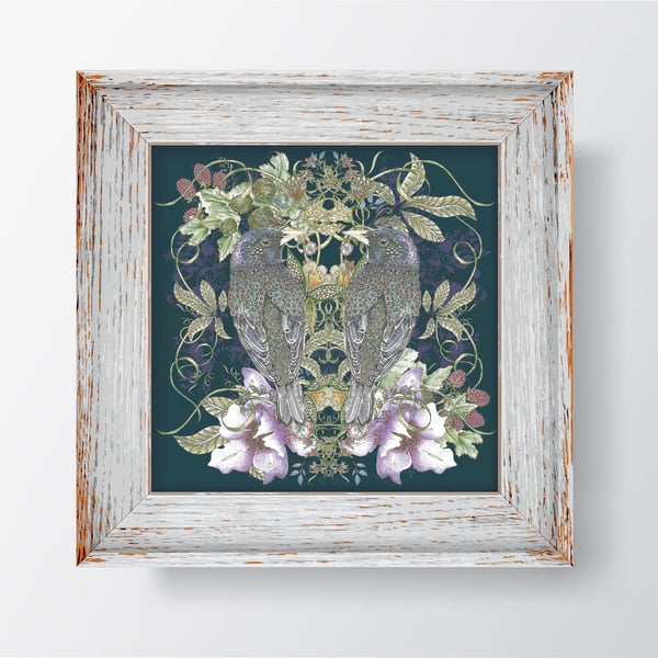 Natural World Starlings  Art Print 12 x 12” (unframed)